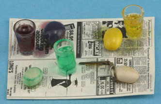 Dollhouse Miniature Egg Coloring Set